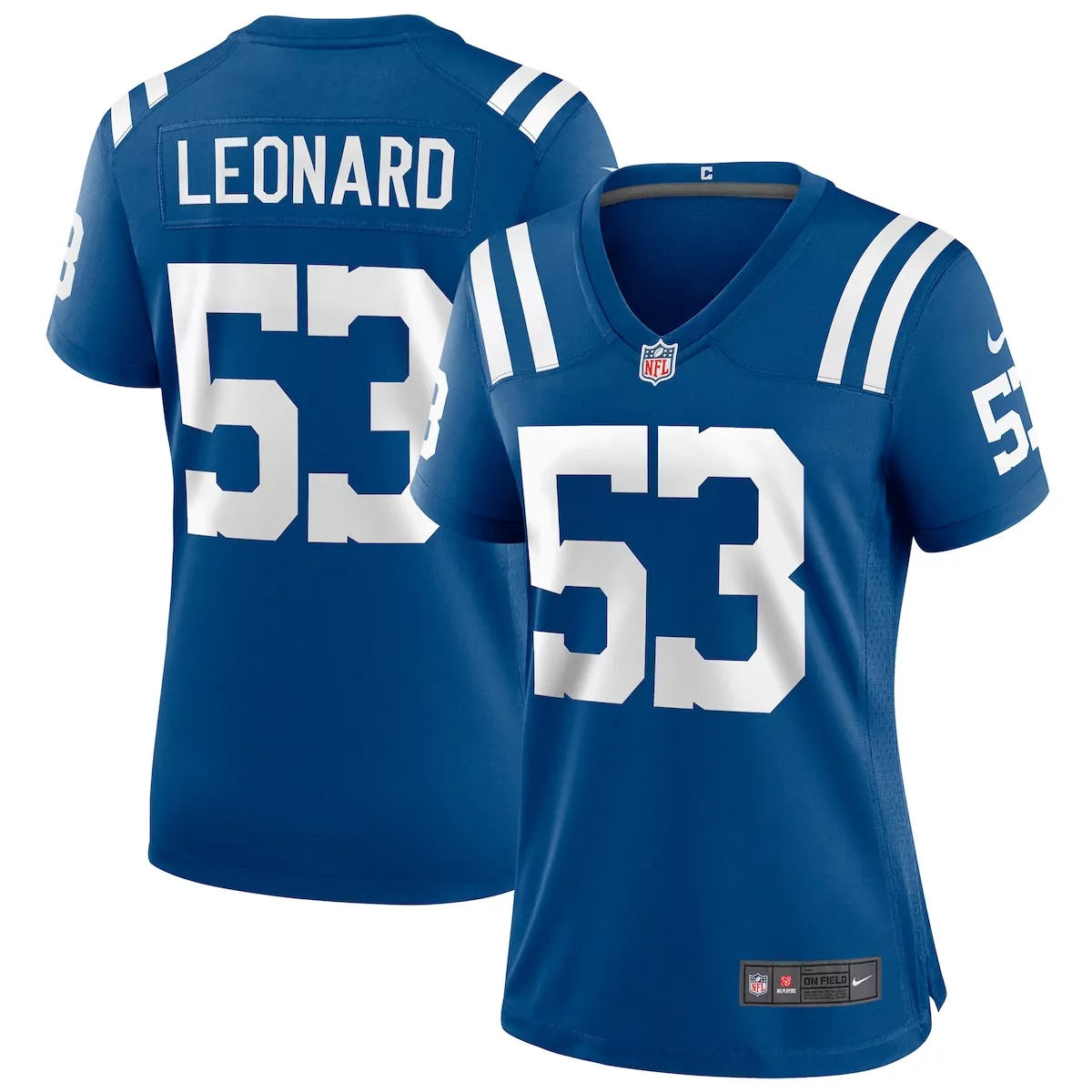 Riley Leonard 53 Colts Jersey Blue Men Standard White Game