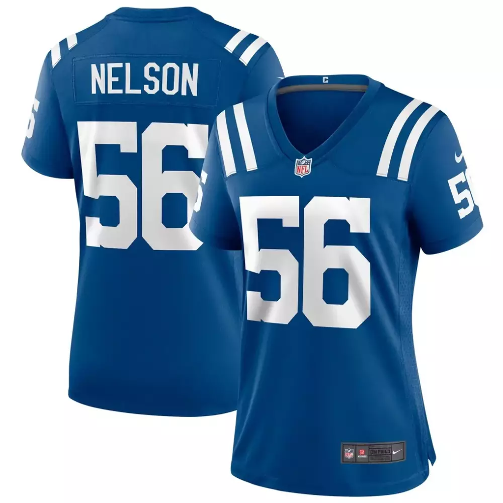 Quenton Nelson 56 Colts Jersey Royal Blue Men Replica White Game