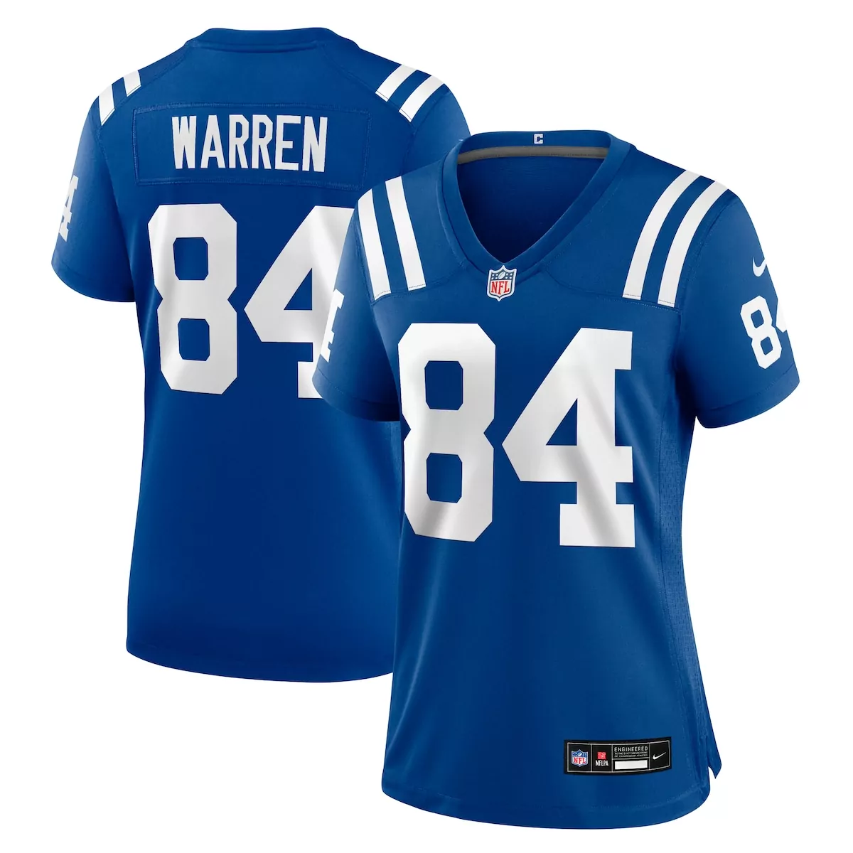 Tyler Warren 84 Jersey Royal Blue Indianapolis Colts Women Replica White Game
