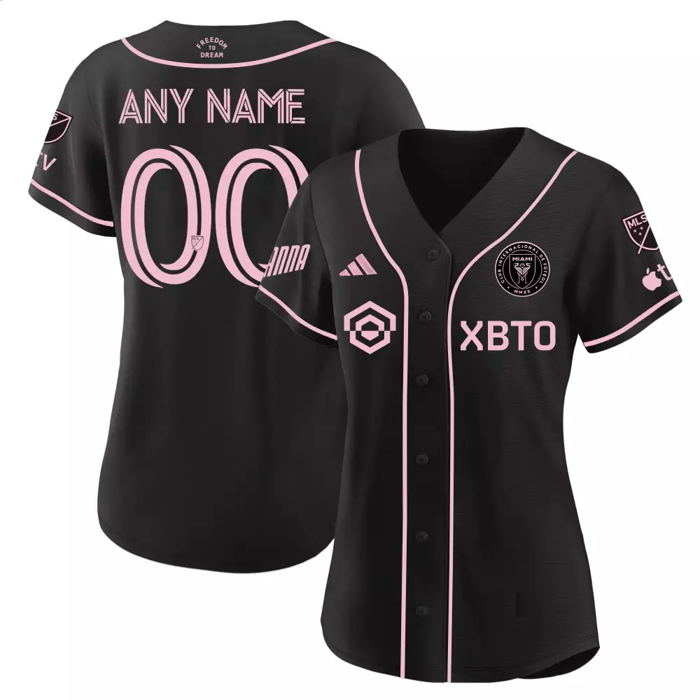 Inter Miami Cf Jersey Black Women Pink All Stitched