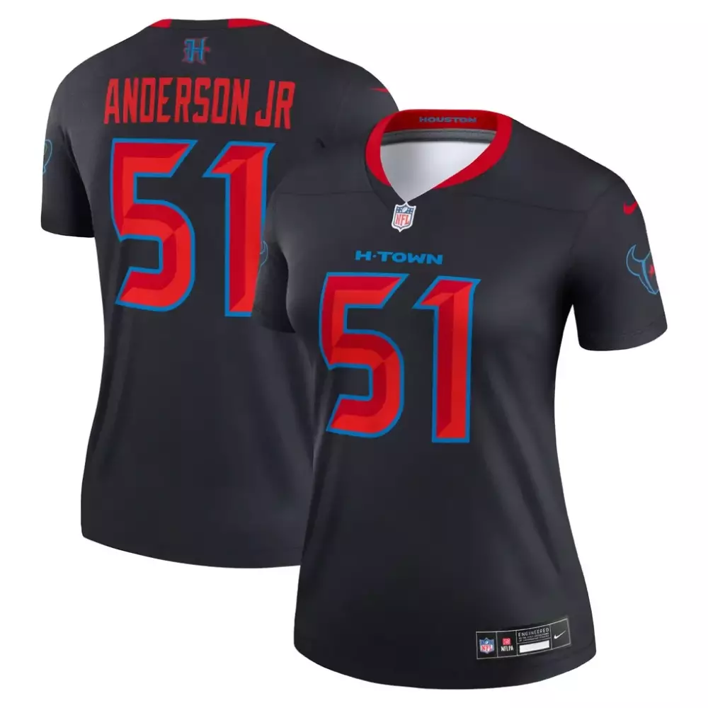 Will Anderson 51 Houston Texans Jersey Black Women Alternate Red Blue