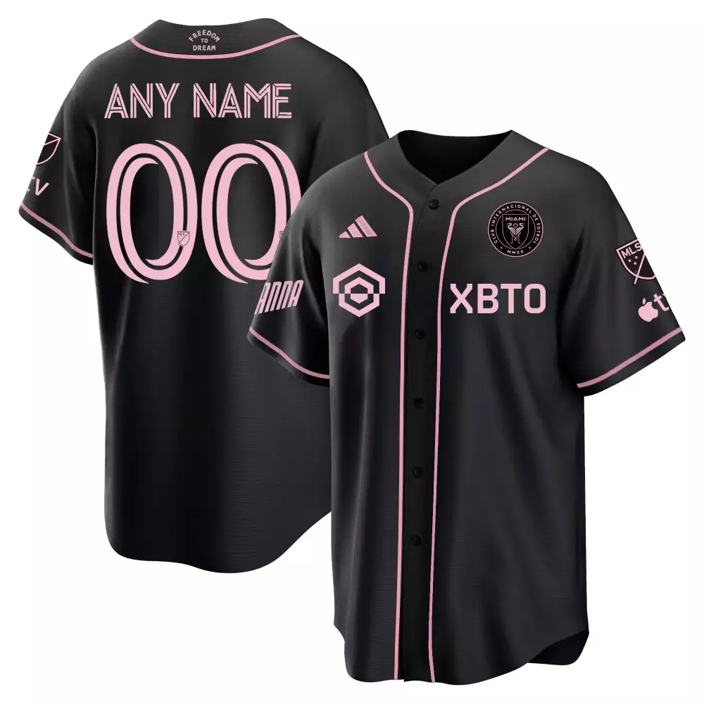 Inter Miami Cf Jersey Black Mls Apple Men Pink All Stitched Custom