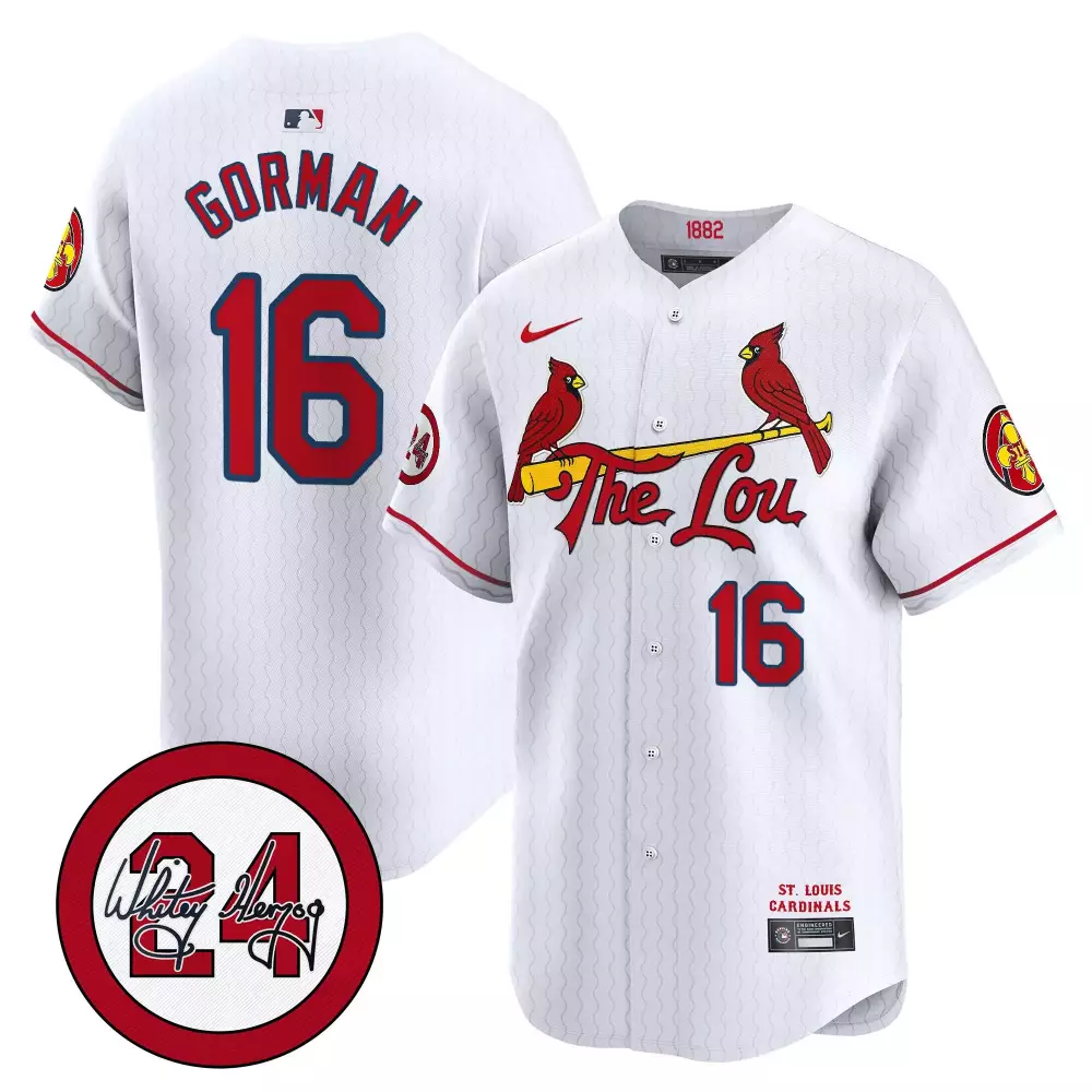 Nolan Gorman 16 Jersey White 1882 St. Louis Cardinals Men Red Yellow Vapor Premier