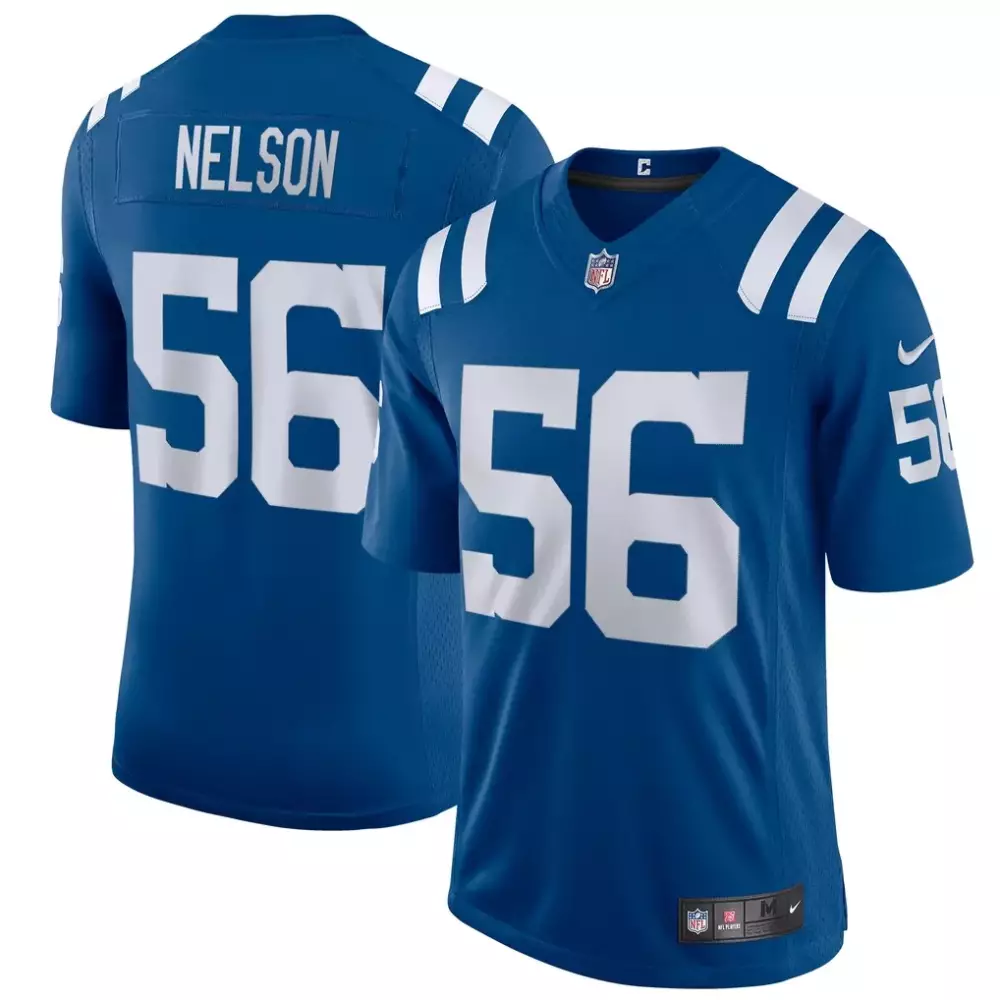 Quenton Nelson 56 Jersey Blue Indianapolis Colts Men Replica White Vapor Limited