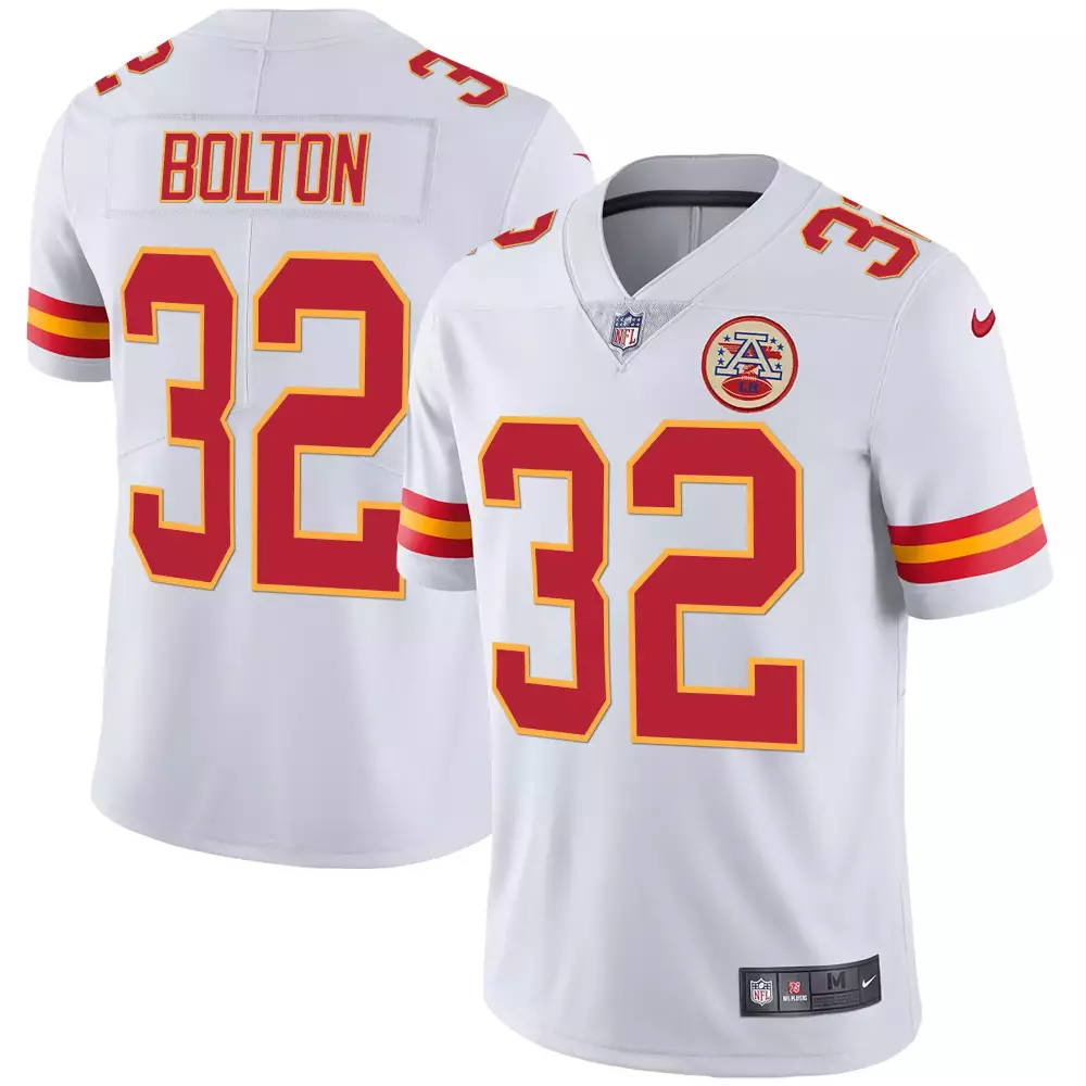 Nick Bolton 32 Kansas City Chiefs Jersey White Men Standard Red Yellow All Stitched