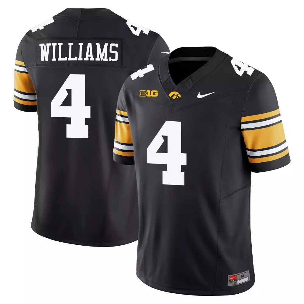 Leshon Williams 4 Iowa Hawkeyes Jersey Black Big Men Gold White Vapor Limited All