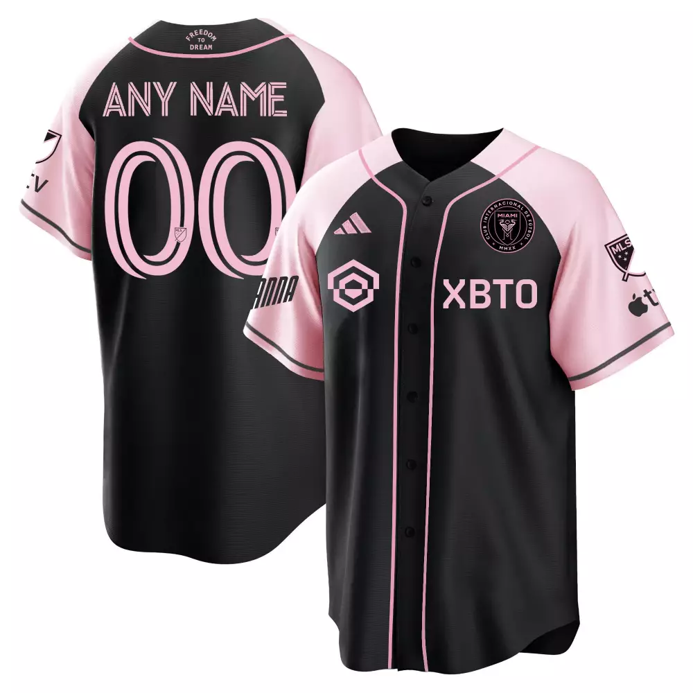 Inter Miami Cf Jersey Black Mls Apple Men Pink Stitched