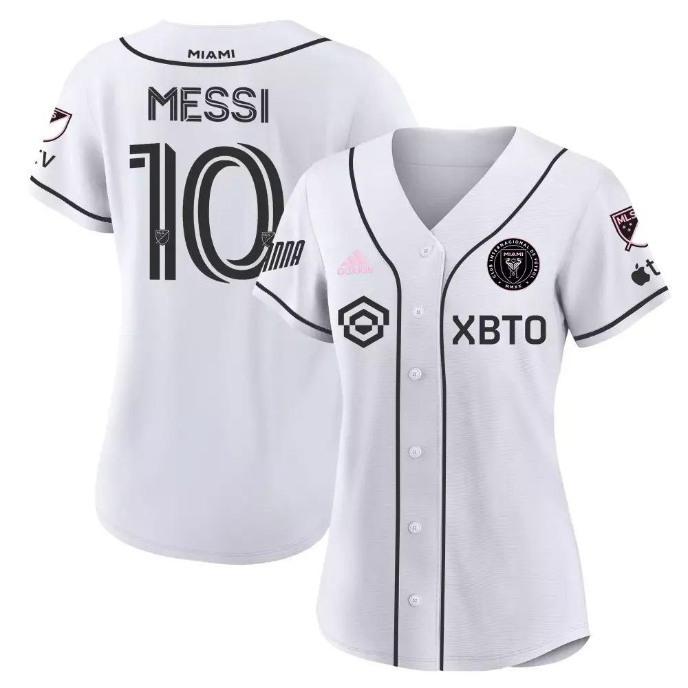 Lionel Messi 10 Inter Miami Cf Jersey White Mls Apple Men Black All Stitched Vapor
