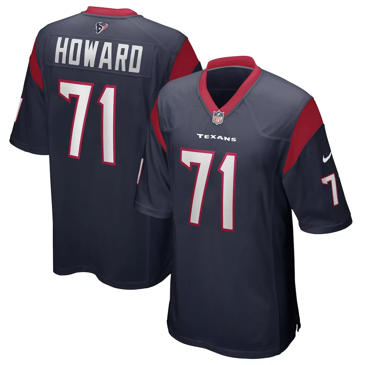 Tytus Howard 71 Texans Jersey Navy Men Red White Game