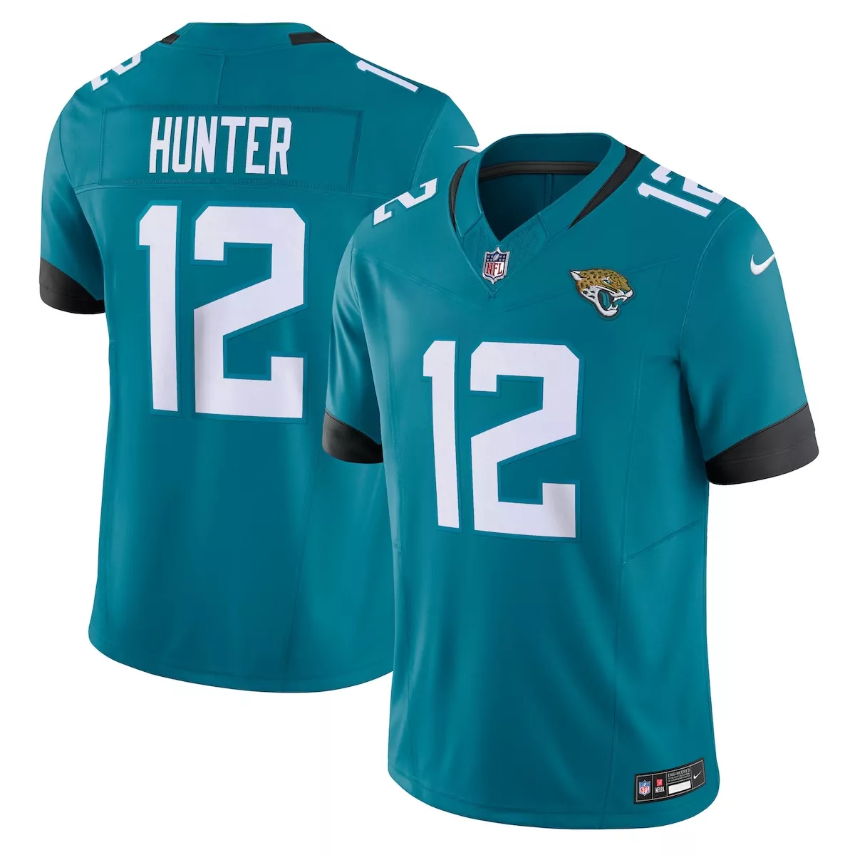 Travis Hunter 12 Jersey Teal Jacksonville Jaguars Men Replica Black Limited