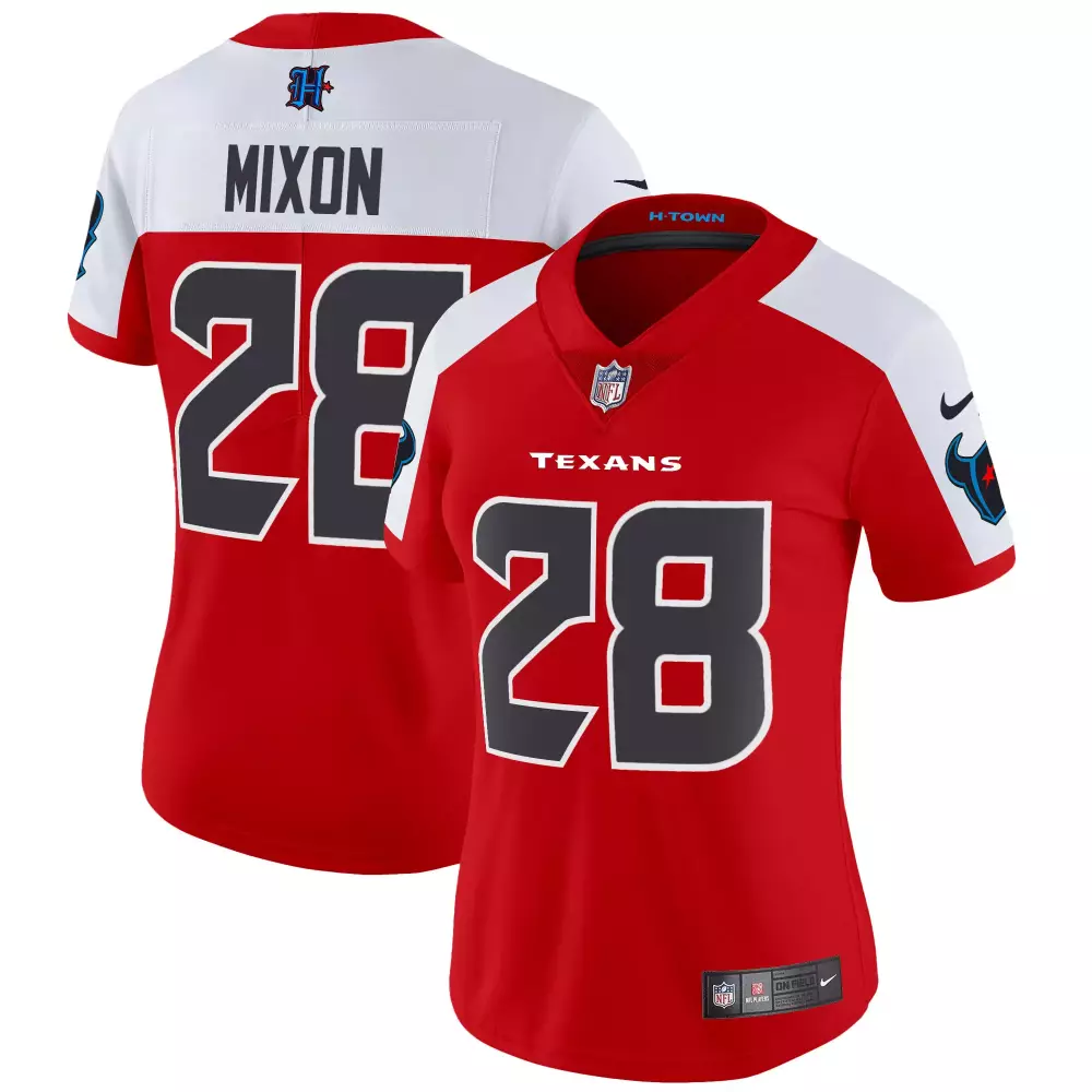 Joe Mixon 28 Texans Jersey Red H-town Men Player White Black Alternate Vapor Limited