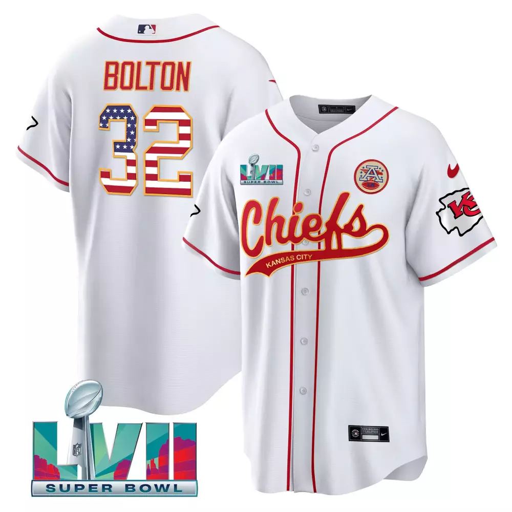 Bolton Lvii 32 Kansas City Chiefs Jersey White Super Bowl Men Red Blue Yellow All