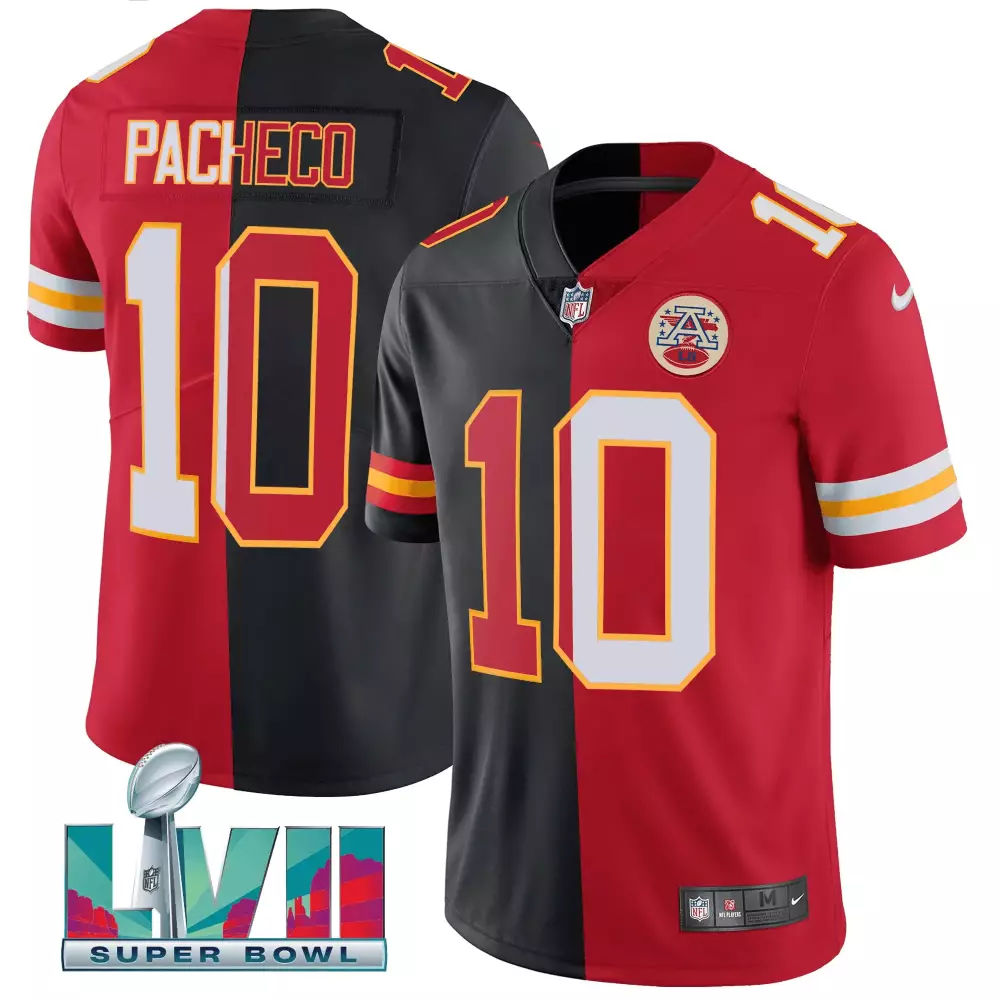 Isiah Pacheco 10 Jersey Red Super Bowl Lvii Kansas City Chiefs 2022 Men Player Split