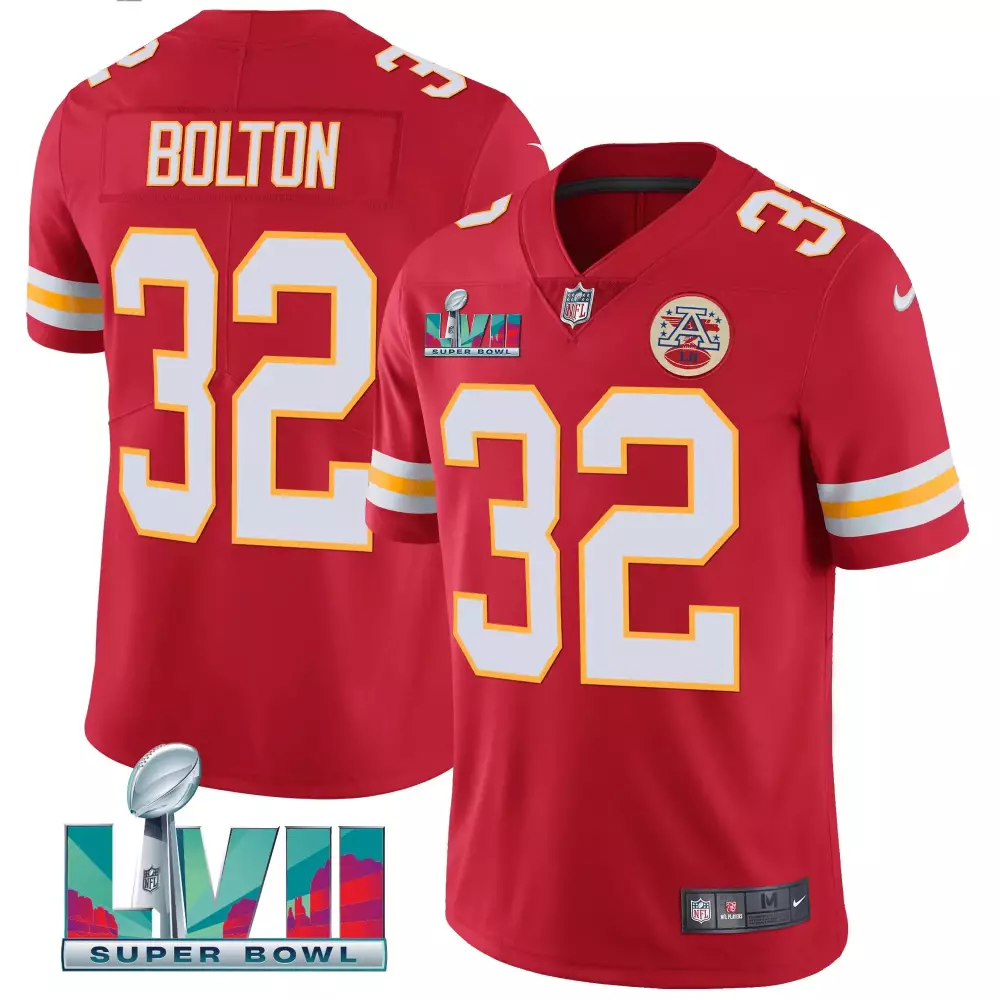 Nick Bolton 32 Kansas City Chiefs Jersey Red Super Bowl Lvii Men White Gold Vapor