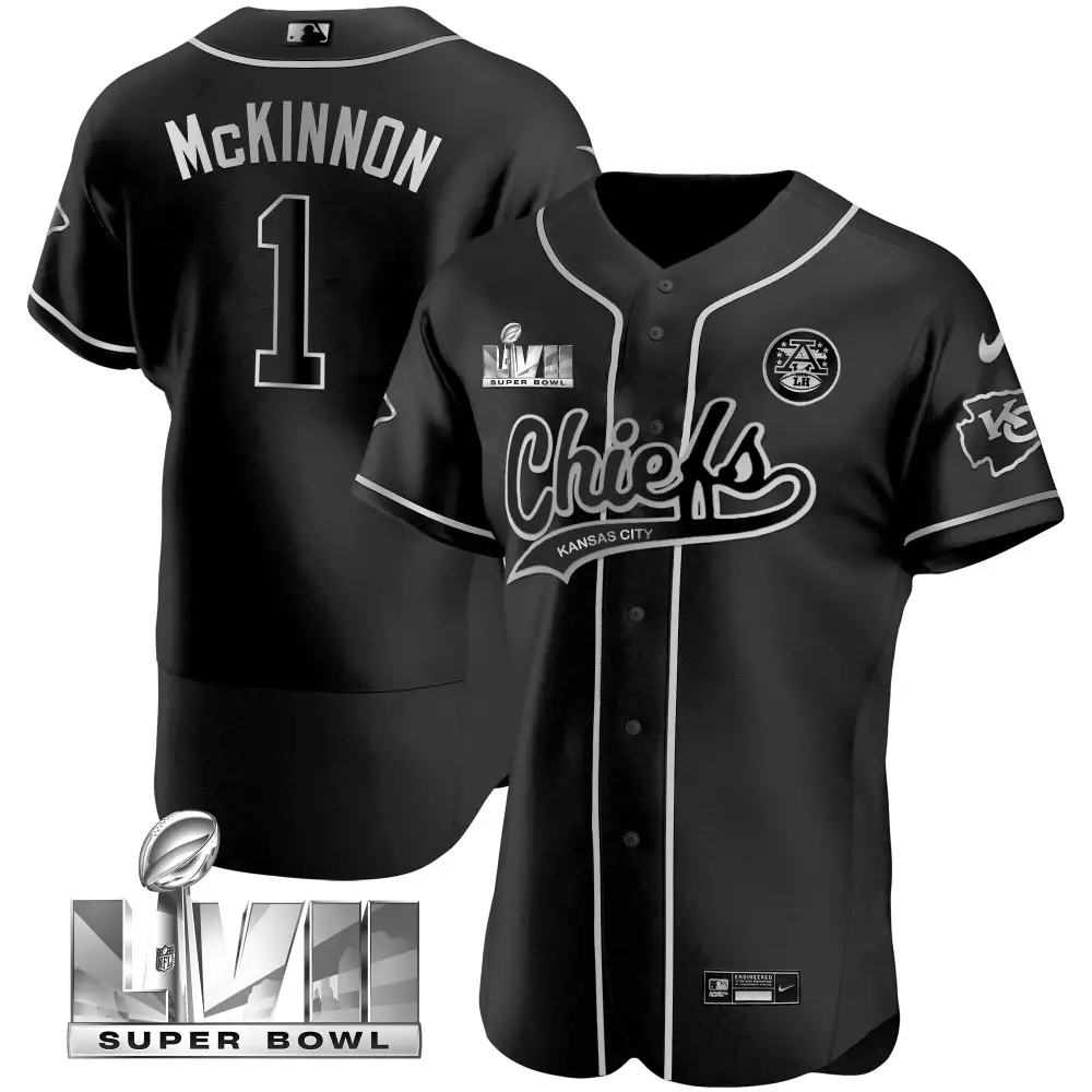 Jerick Mckinnon 1 Chiefs Jersey Black Super Bowl Lvii Men White All Stitched Vapor