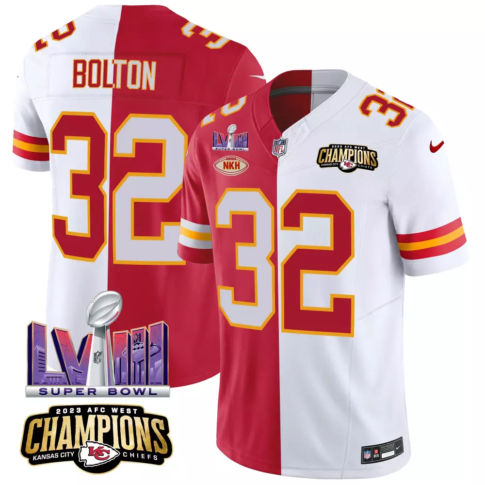 Nick Bolton 32 Kansas City Chiefs Jersey Red Super Bowl Lvii Champions AFC West 2023