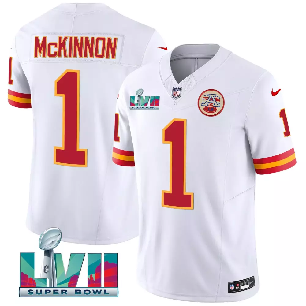 Jerick Mckinnon 1 Jersey White Super Bowl Lvii Kansas City Chiefs Men Authentic Alternate