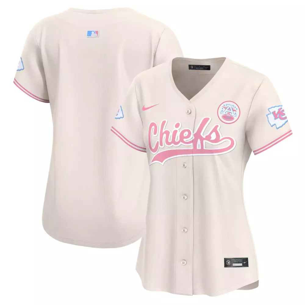 Isiah Pacheco Kansas City Chiefs Jersey Cream Women Alternate Pink Light Blue Stitched