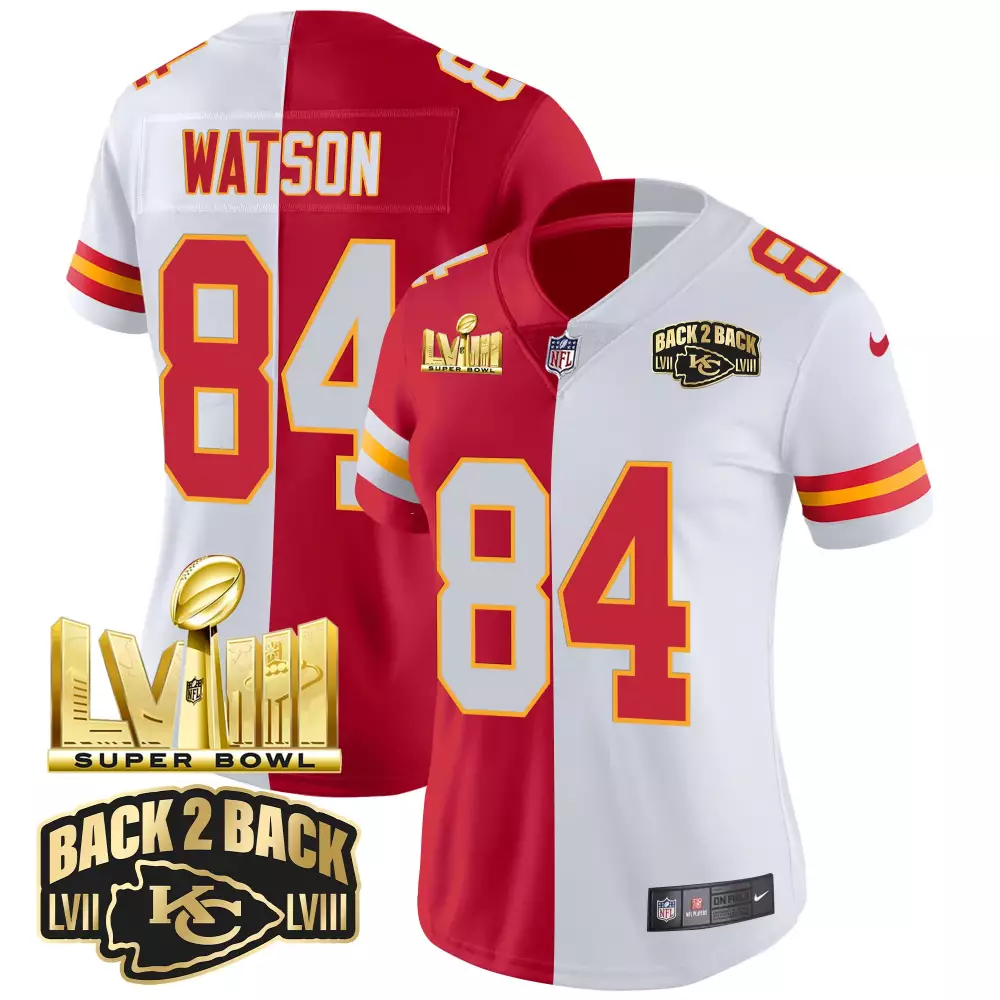 Tre Watson 84 Kansas City Chiefs Jersey Red Back 2 Super Bowl Champions Lvii Lviii