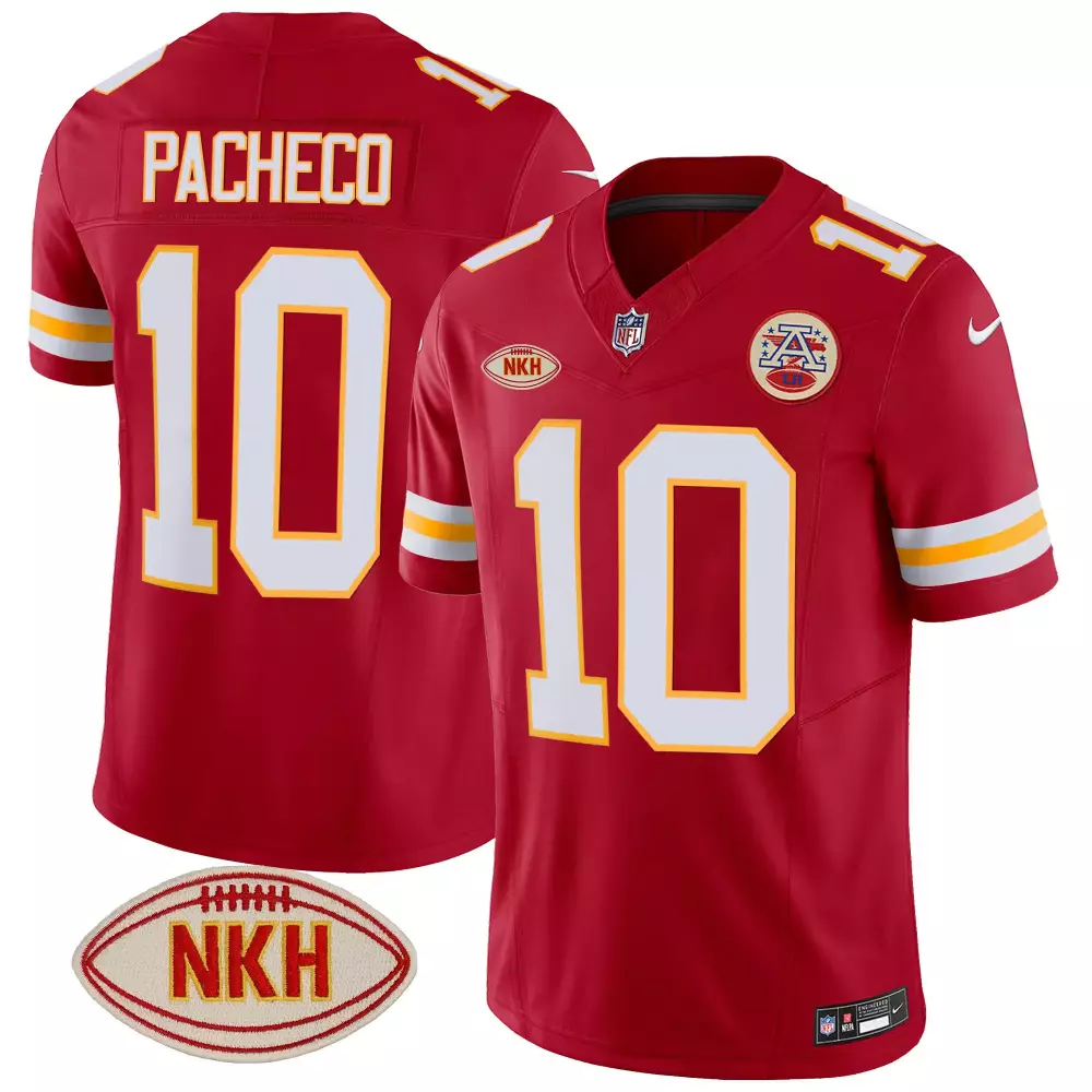 Isiah Pacheco 10 Jersey Red Kansas City Chiefs Nkh Men White Gold All Stitched Vapor