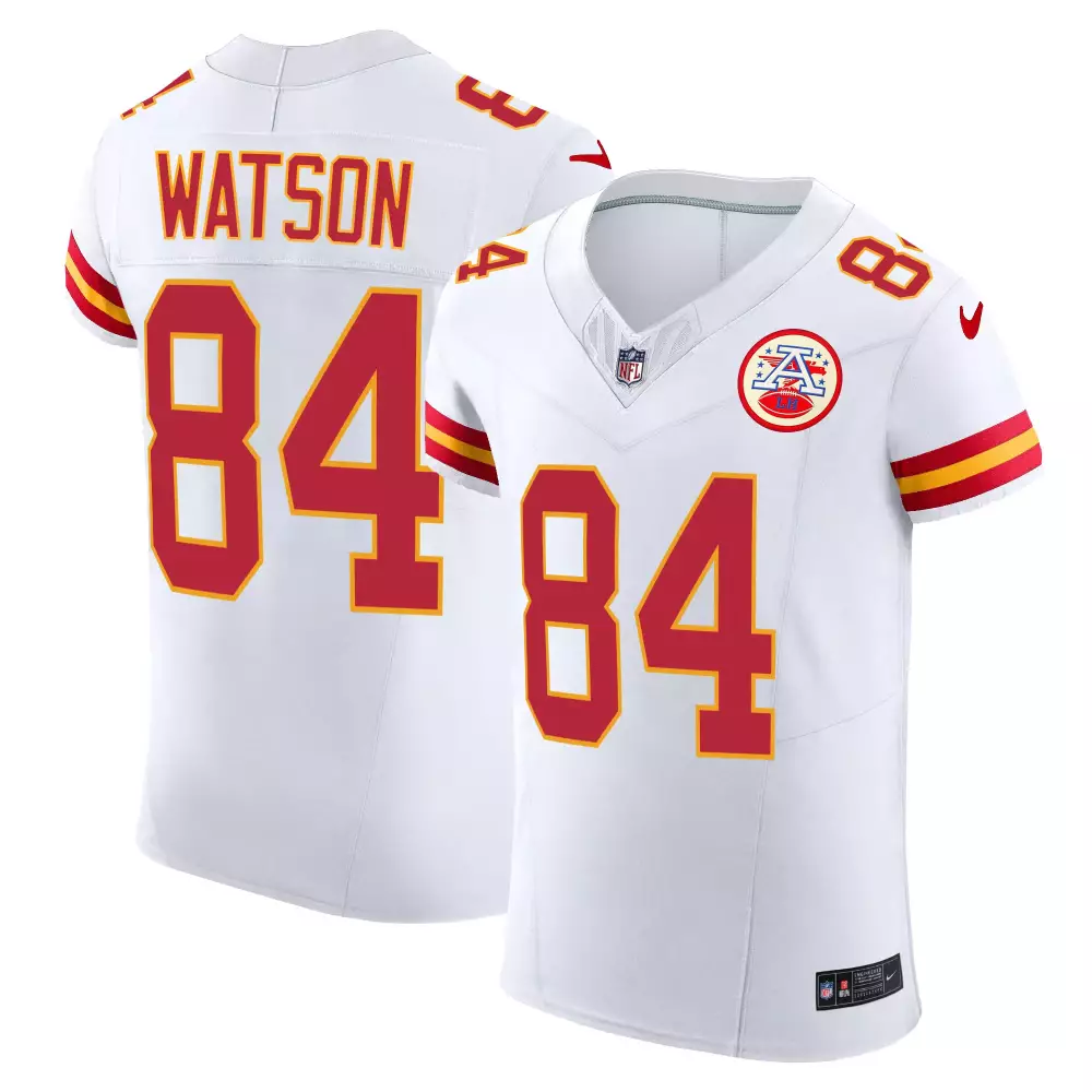 Tre Watson 84 Chiefs Jersey White Afw Men Player Red Gold Yellow Vapor Elite All