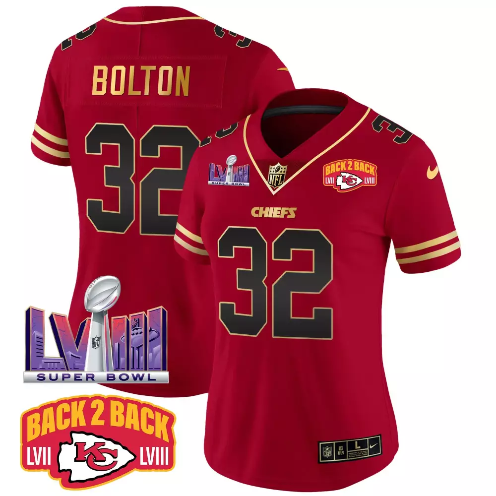 Nick Bolton 32 Chiefs Jersey Red Back 2 Super Bowl Lvii Lviii Men Throwback Design