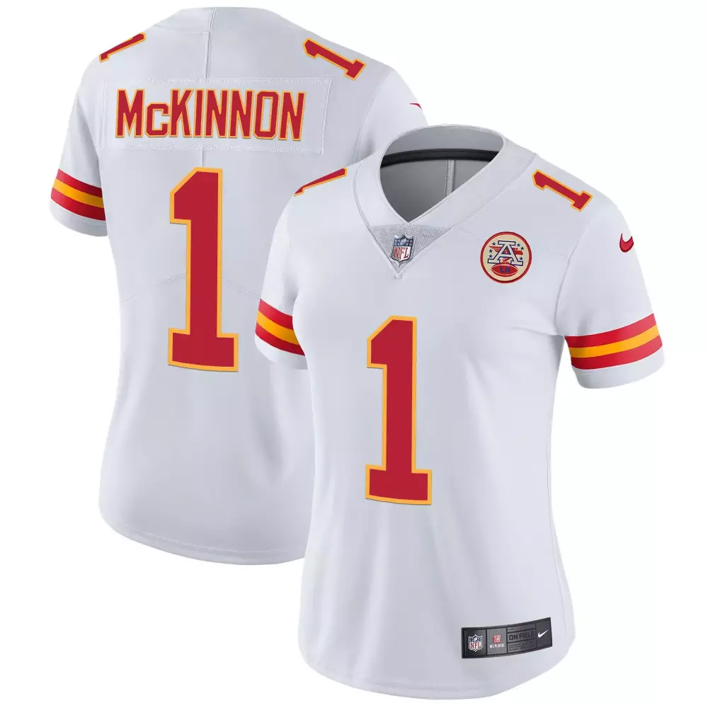Jerick Mckinnon 1 Jersey White Super Bowl Lviii Kansas City Chiefs Women Alternate
