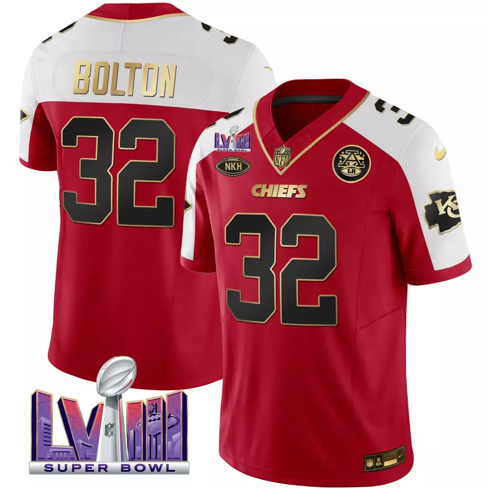 Nick Bolton 32 Chiefs Jersey Red Super Bowl Lvii 2023 Men Player White Black Gold