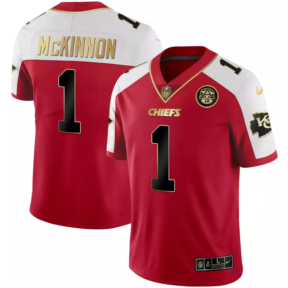 Jerick Mckinnon 1 Chiefs Jersey Red Super Bowl Lvii Champions Lh Men White Black