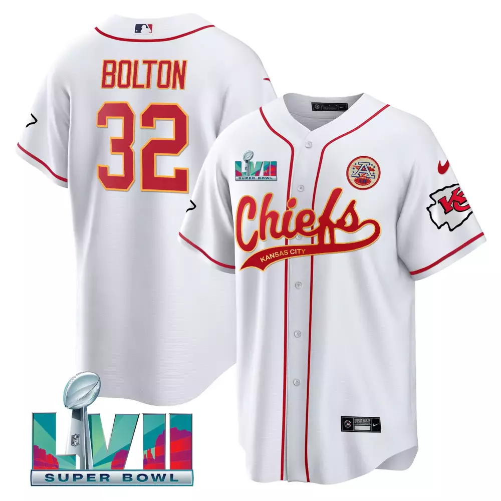 Nick Bolton 32 Kansas City Chiefs Jersey White Super Bowl Lvii Men Red Yellow All