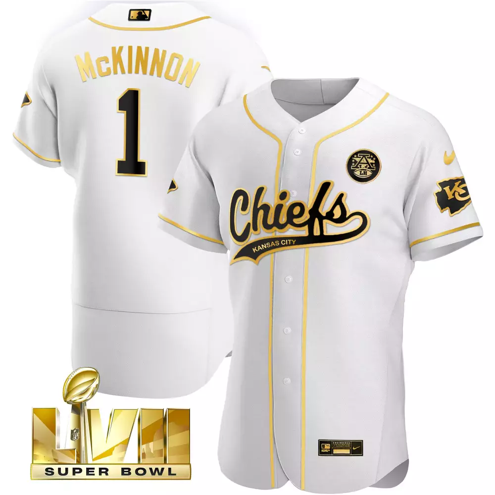 Mckinnon Lvii 1 Jersey White Super Bowl Lviii Kansas City Chiefs Men Gold Black All