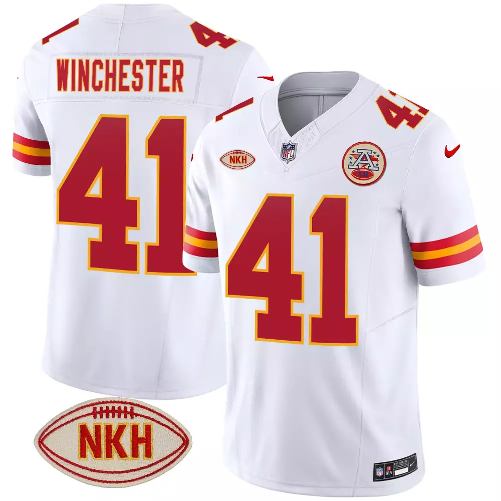 James Winchester 41 Jersey White Kansas City Chiefs Nkh Men Football_jersey Red Gold