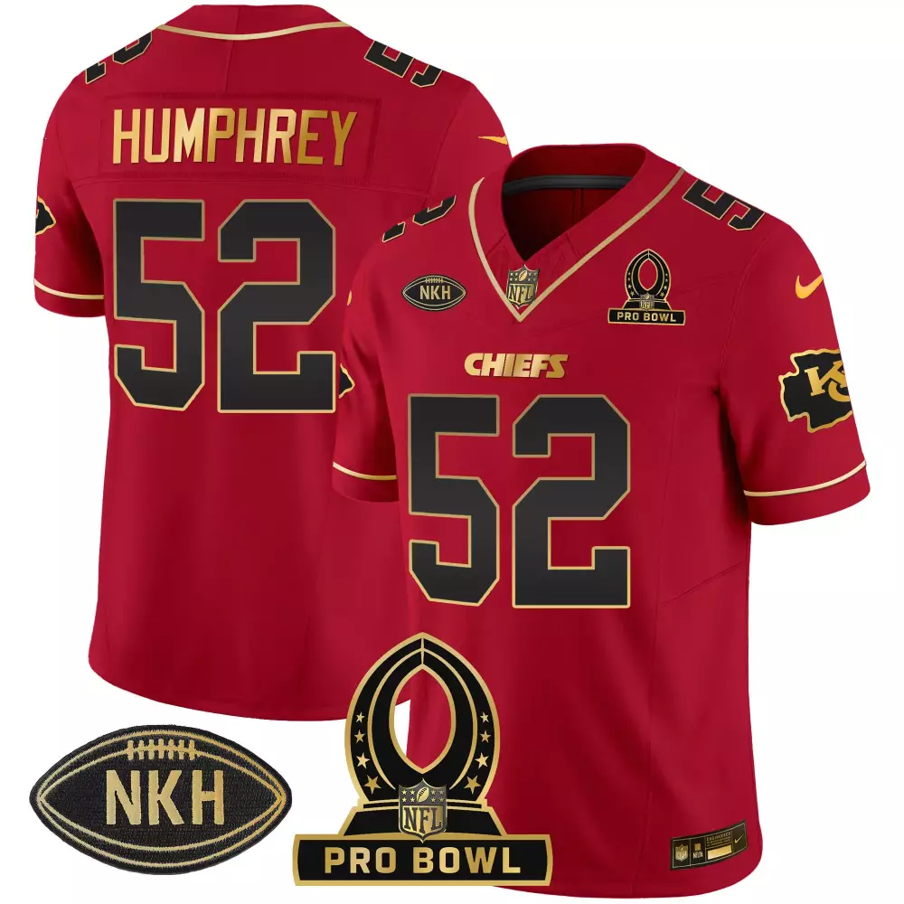Creed Humphrey 52 Chiefs Jersey Red Pro Bowl Nkh Men T-shirt Gold Black Vapor All