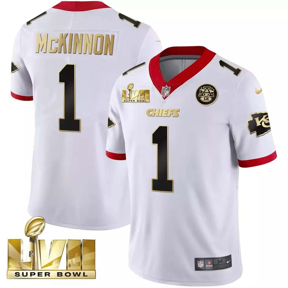 Jerick Mckinnon 1 Chiefs Jersey White Super Bowl Lvii 2022 Men Player Alternate Red