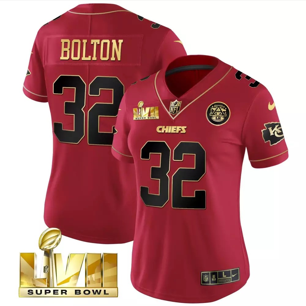 Nick Bolton 32 Chiefs Jersey Red Super Bowl Lvii Men Authentic Gold Black Vapor All