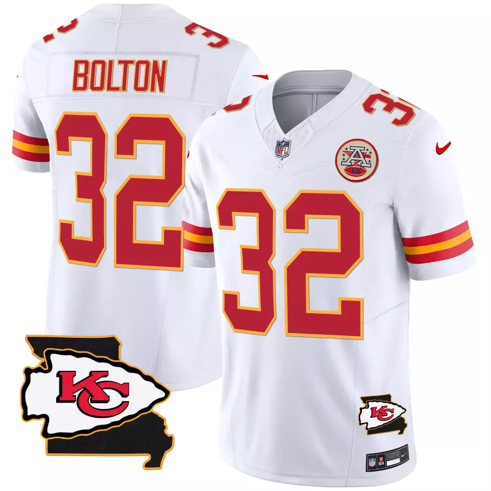 Nick Bolton 32 Kansas City Chiefs Jersey White Afl 50th Anniversary Men Red Yellow