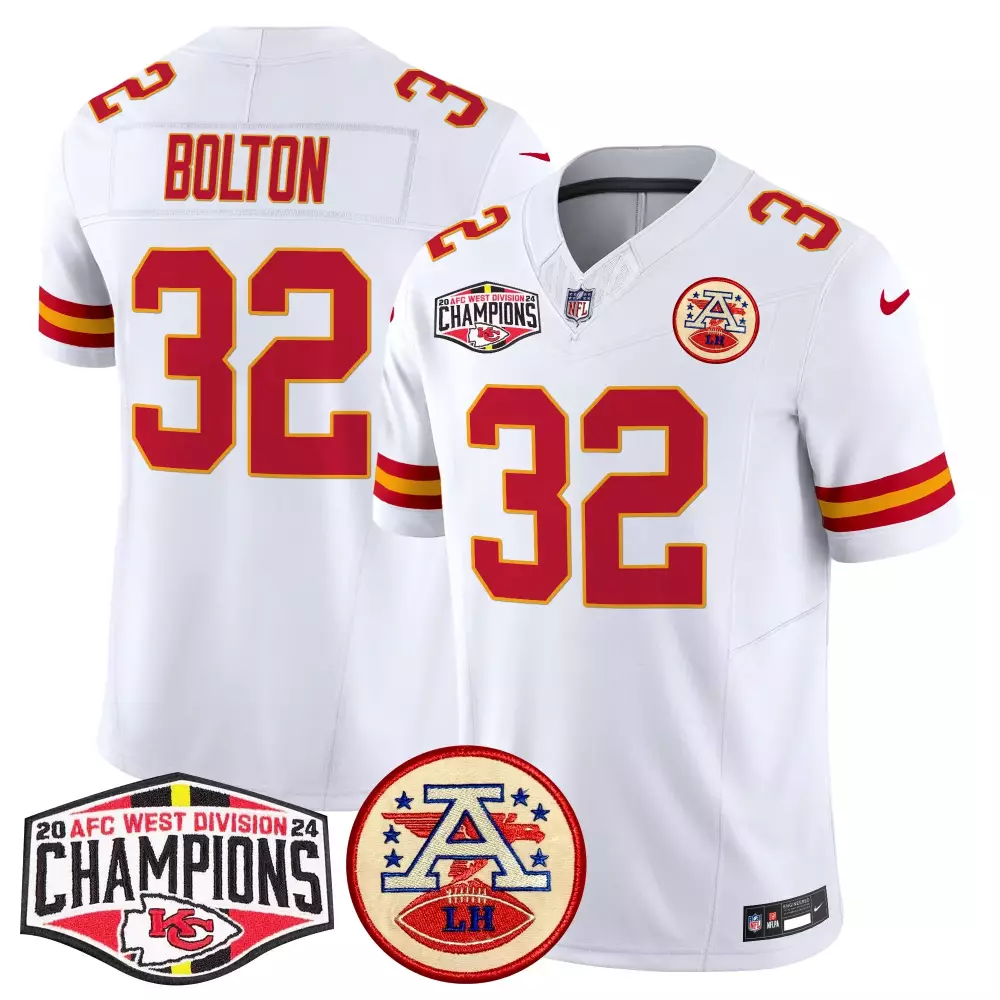 Nick Bolton 32 Kansas City Chiefs Jersey White Lh 2024 Men Replica Alternate Red