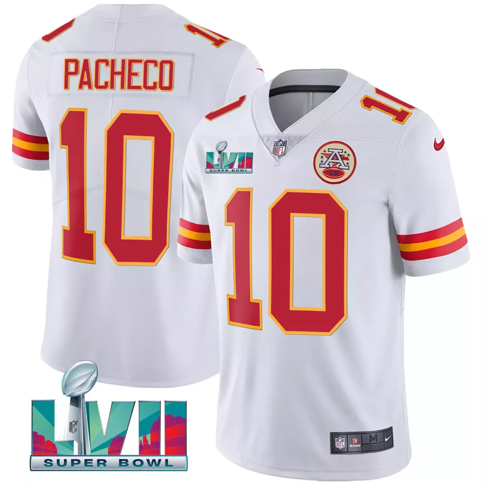 Isiah Pacheco 10 Jersey White Super Bowl Lvii Champions Kansas City Chiefs Men Player