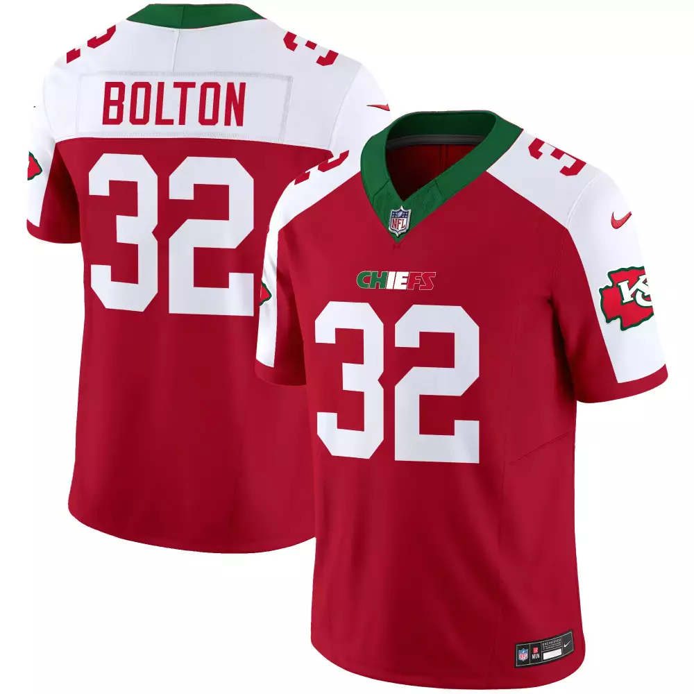 Nick Bolton 32 Chiefs Jersey Red Men Alternate White Green Vapor Limited All Stitched