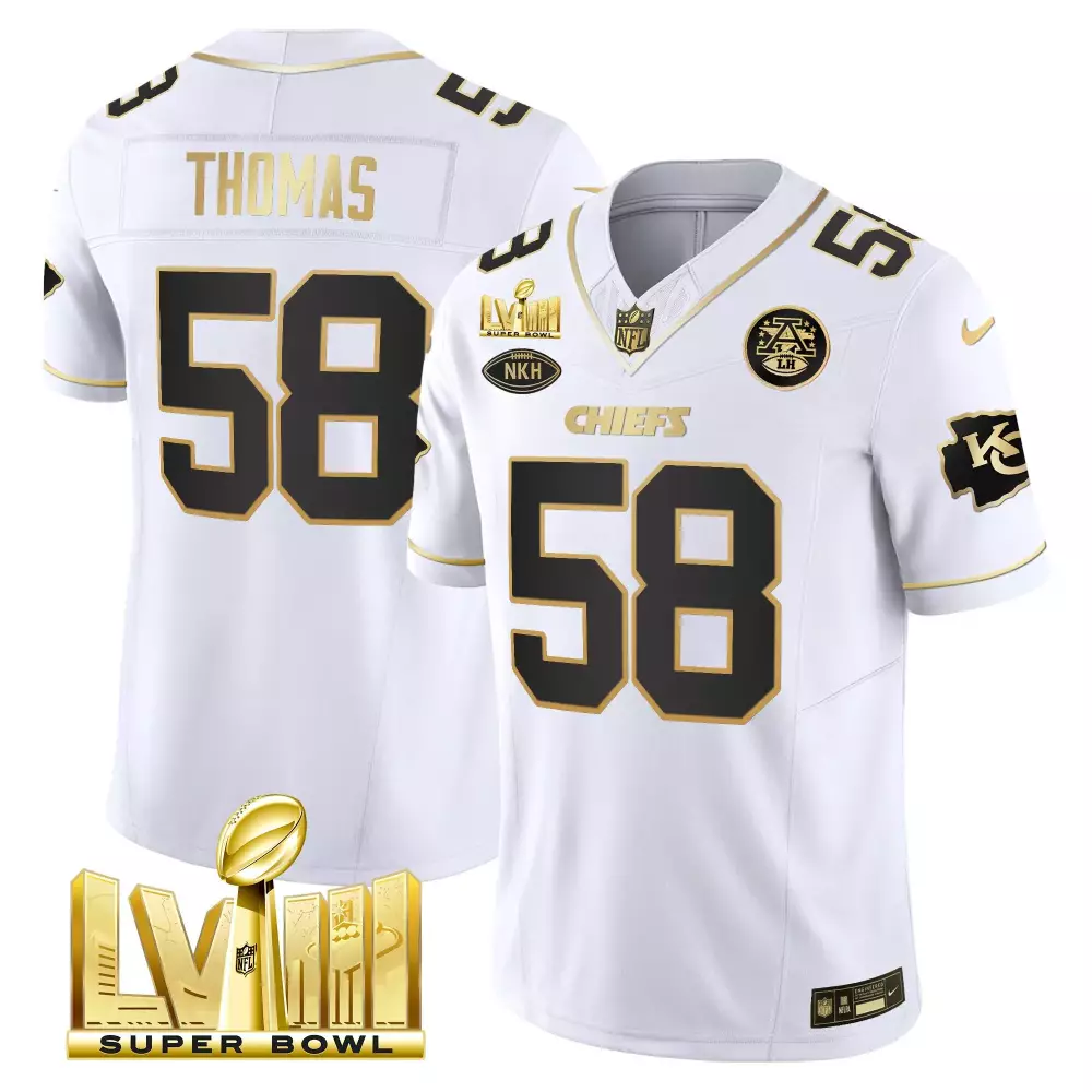 Derrick Thomas 58 Chiefs Jersey White Super Bowl Lv Champions Men Alternate Black