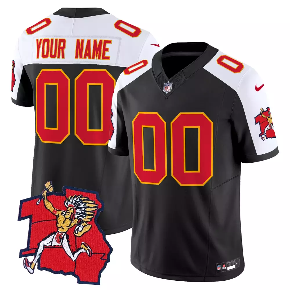 Custom Kansas City Chiefs Jersey Black Super Bowl Liv Champions Men Alternate White