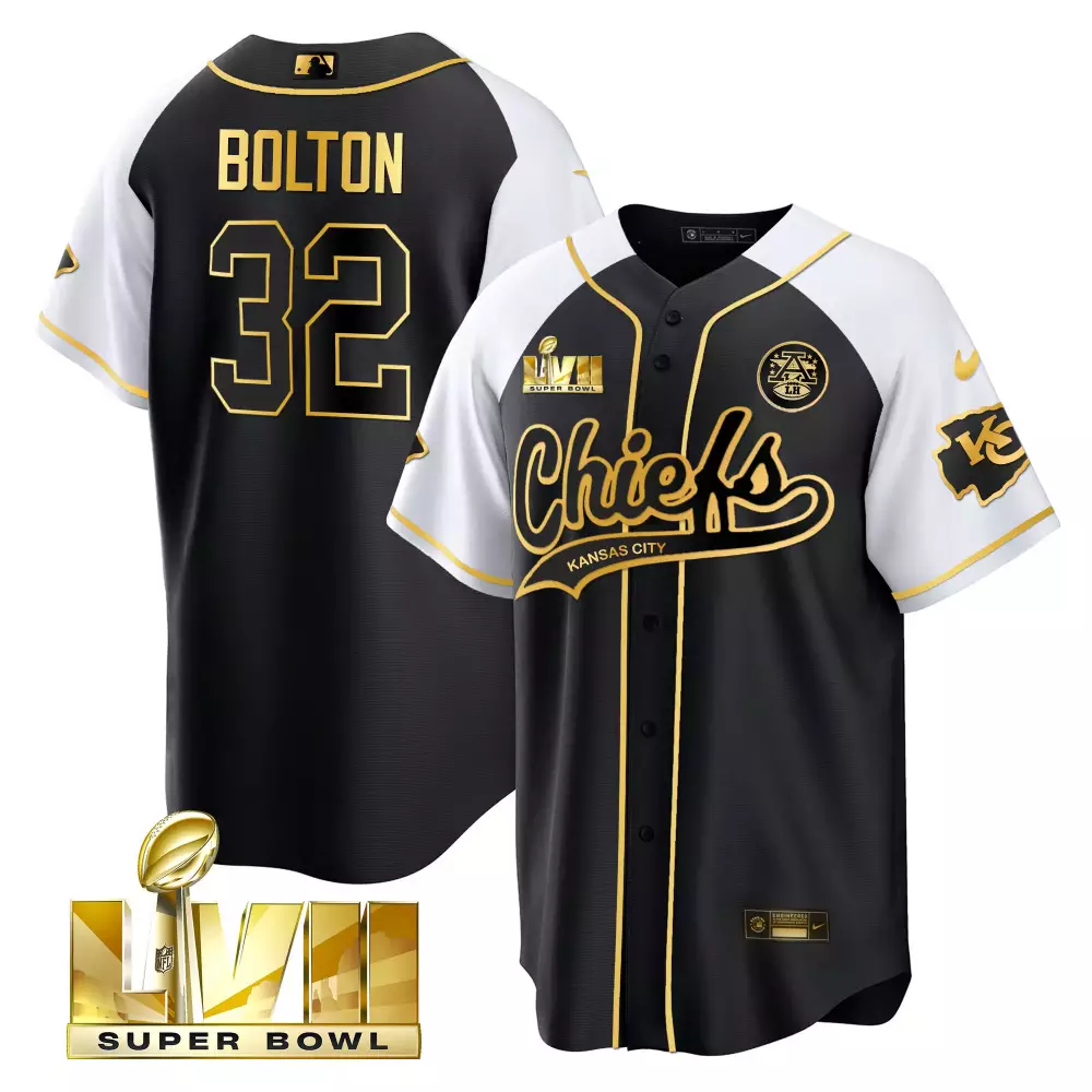 Nick Bolton 32 Kansas City Chiefs Jersey Black Super Bowl Lvii Kc 2023 Men Split Design
