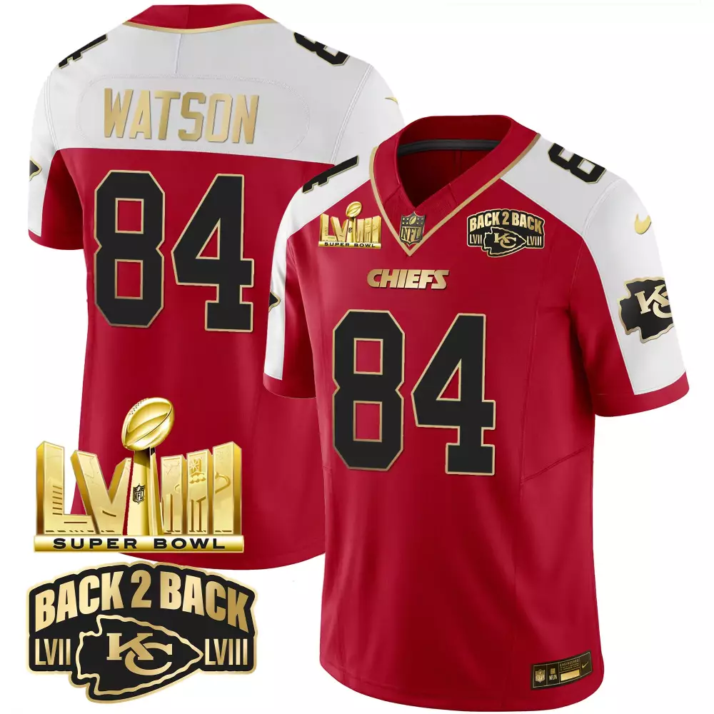Justin Watson 84 Jersey Red Super Bowl Lviii Kansas City Chiefs Champions Lvii 2023