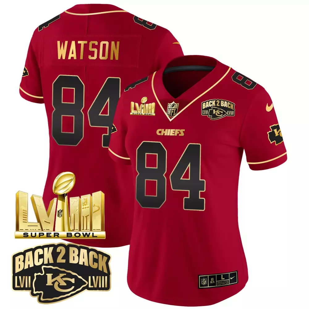 Justin Watson 84 Chiefs Jersey Red Super Bowl Champions Lvii Lviii 2023 Men Player