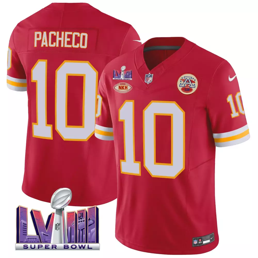 Isiah Pacheco 10 Jersey Red Super Bowl Lvii Kansas City Chiefs Nkh 2023 Men Game