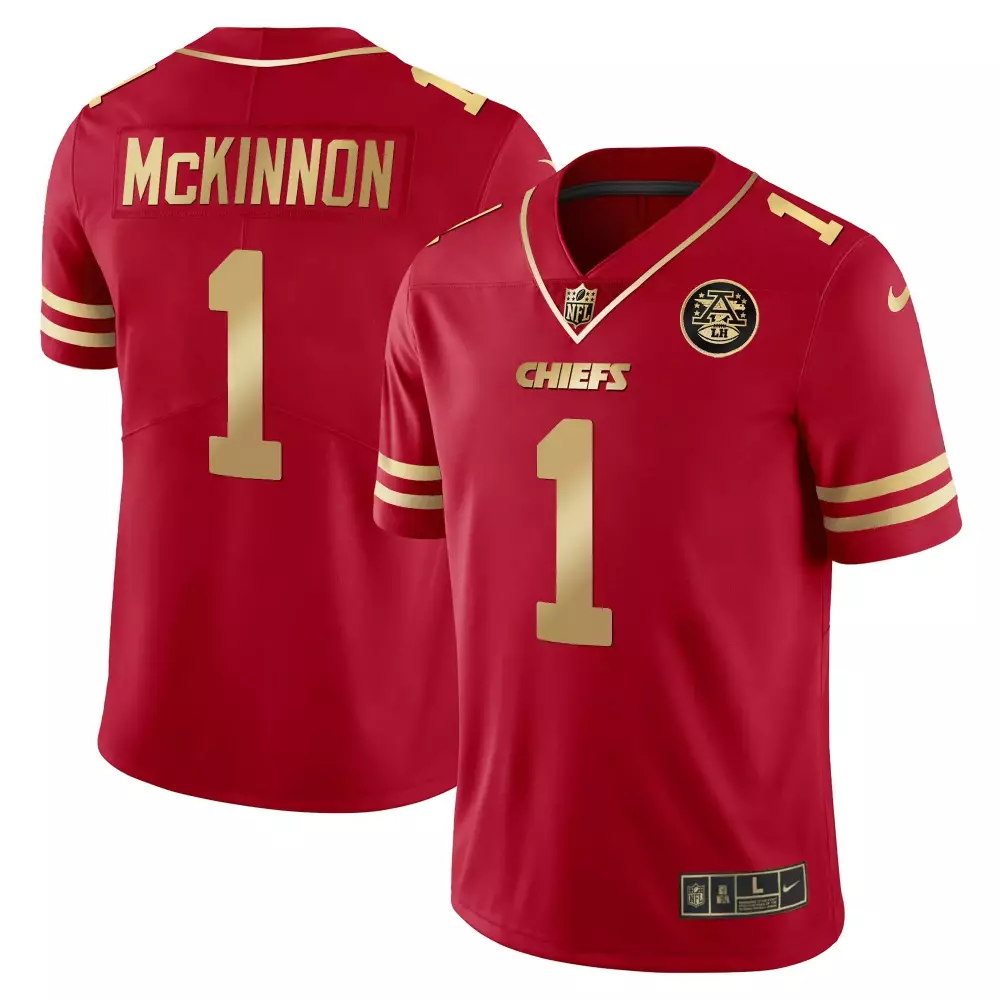 Jerick Mckinnon 1 Chiefs Jersey Red Men Gold All Stitched Vapor