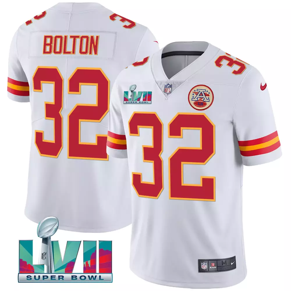 Nick Bolton 32 Kansas City Chiefs Jersey White Super Bowl Lvii Men Replica Red Gold