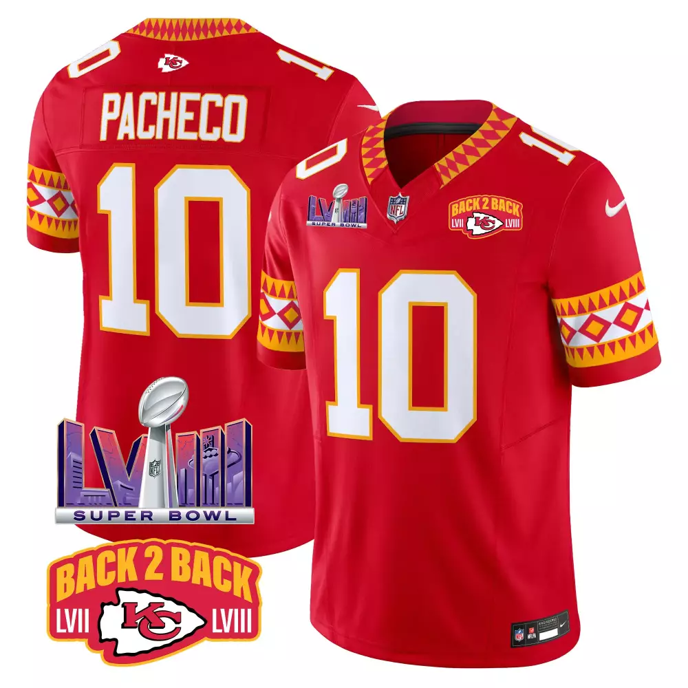 Isiah Pacheco 10 Jersey Red Back 2 Kansas City Chiefs Super Bowl Lvii Lviii 2023