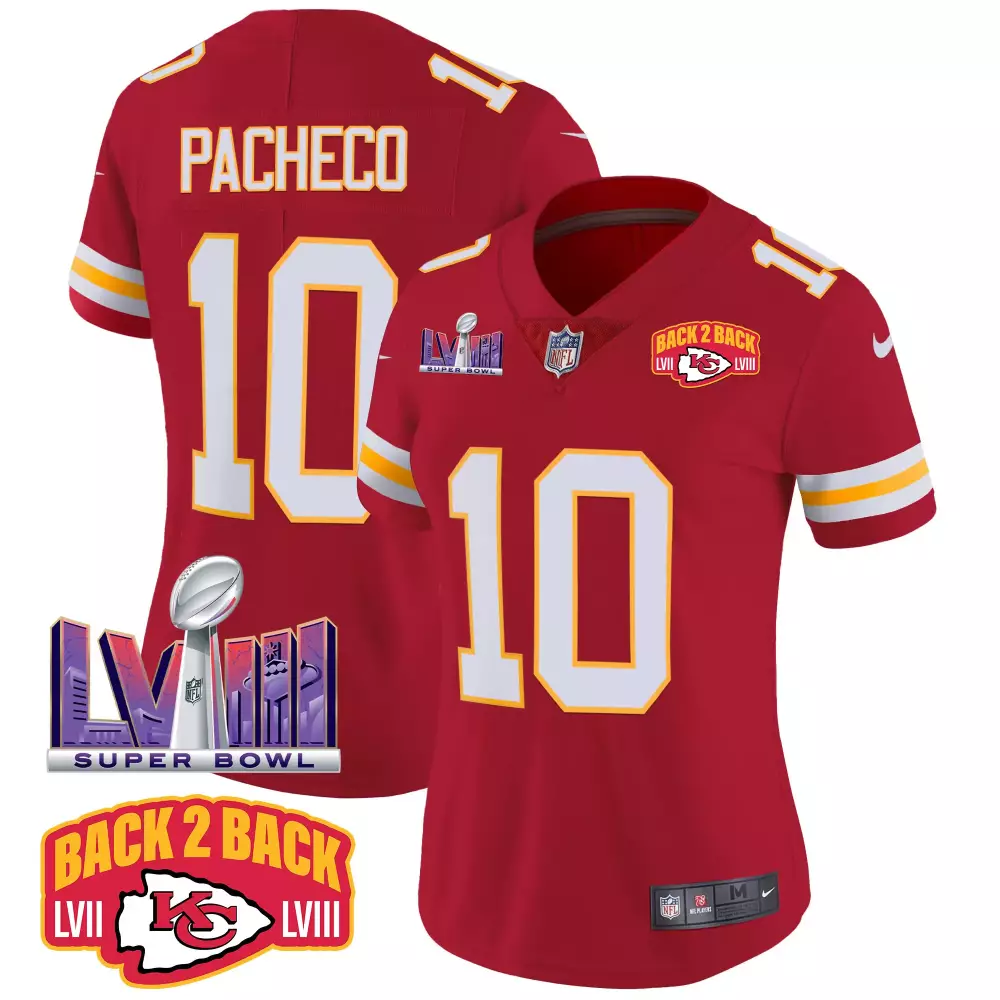 Isiah Pacheco 10 Jersey Red Super Bowl Champions Kansas City Chiefs Lvii Lviii Men