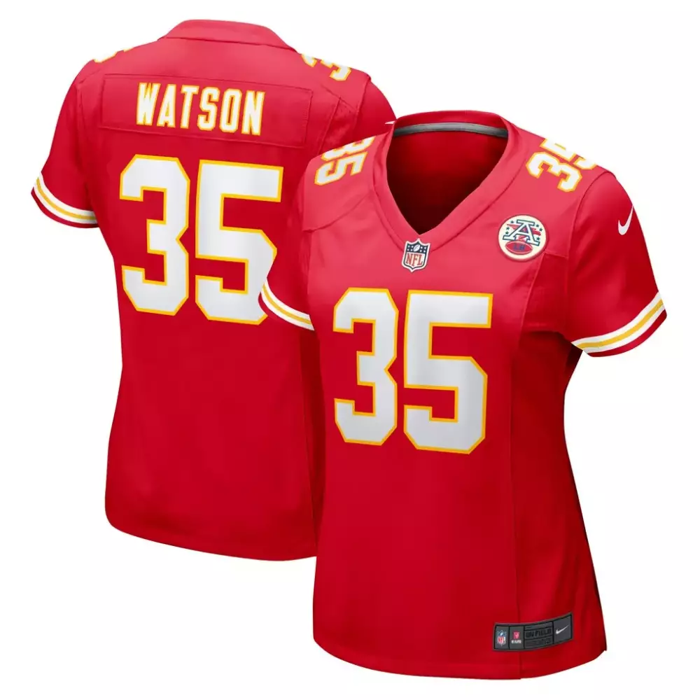 Tre Watson 35 Kansas City Chiefs Jersey Red Kc Women Player Yellow White Game